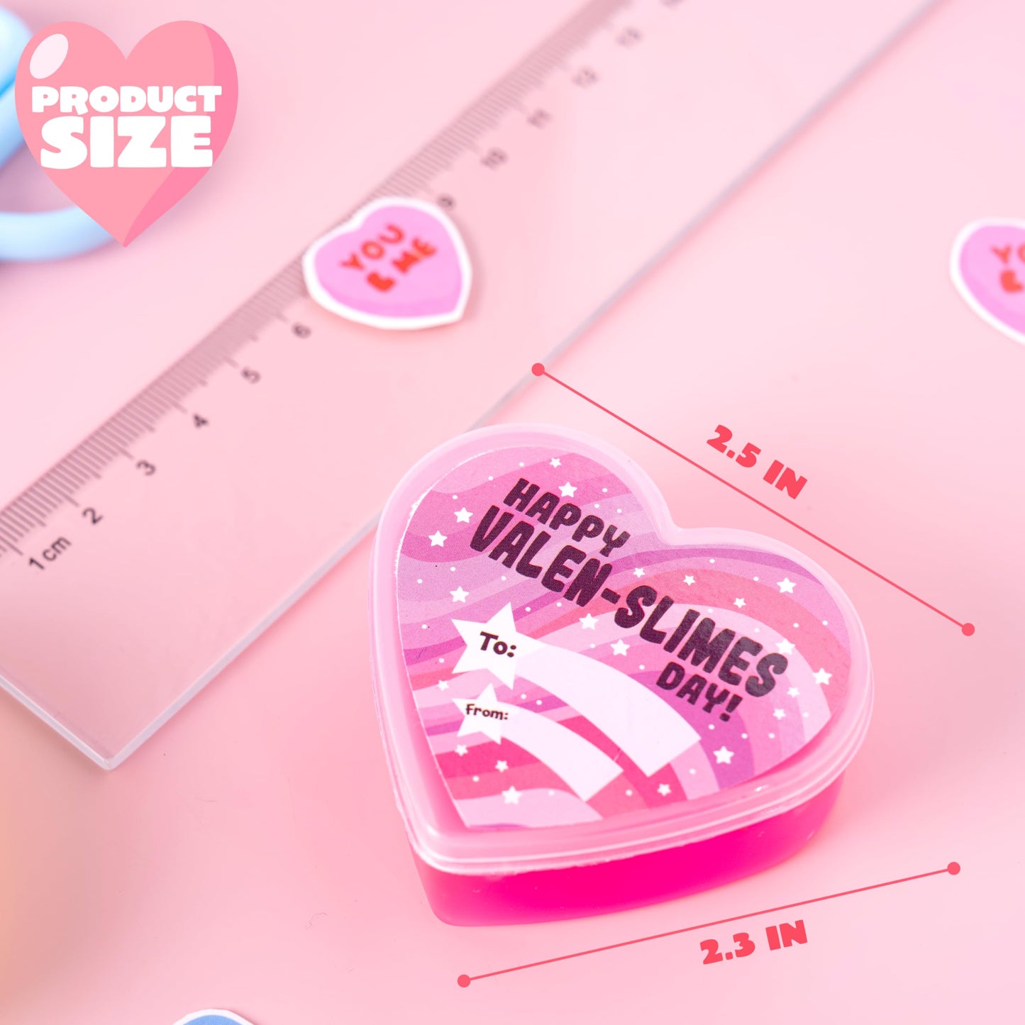 Joyin 30 Pcs Clear Slime Hearts For Kids Classroom Exchange Prizes, Party Favors, Gift Exchange