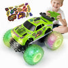 Drefirsa Remote Control Car For Toddler, Monster Truck For Boy Age 4-7 With Dinosaur Diy Sticker, Headlight, Colorful Light, Spi