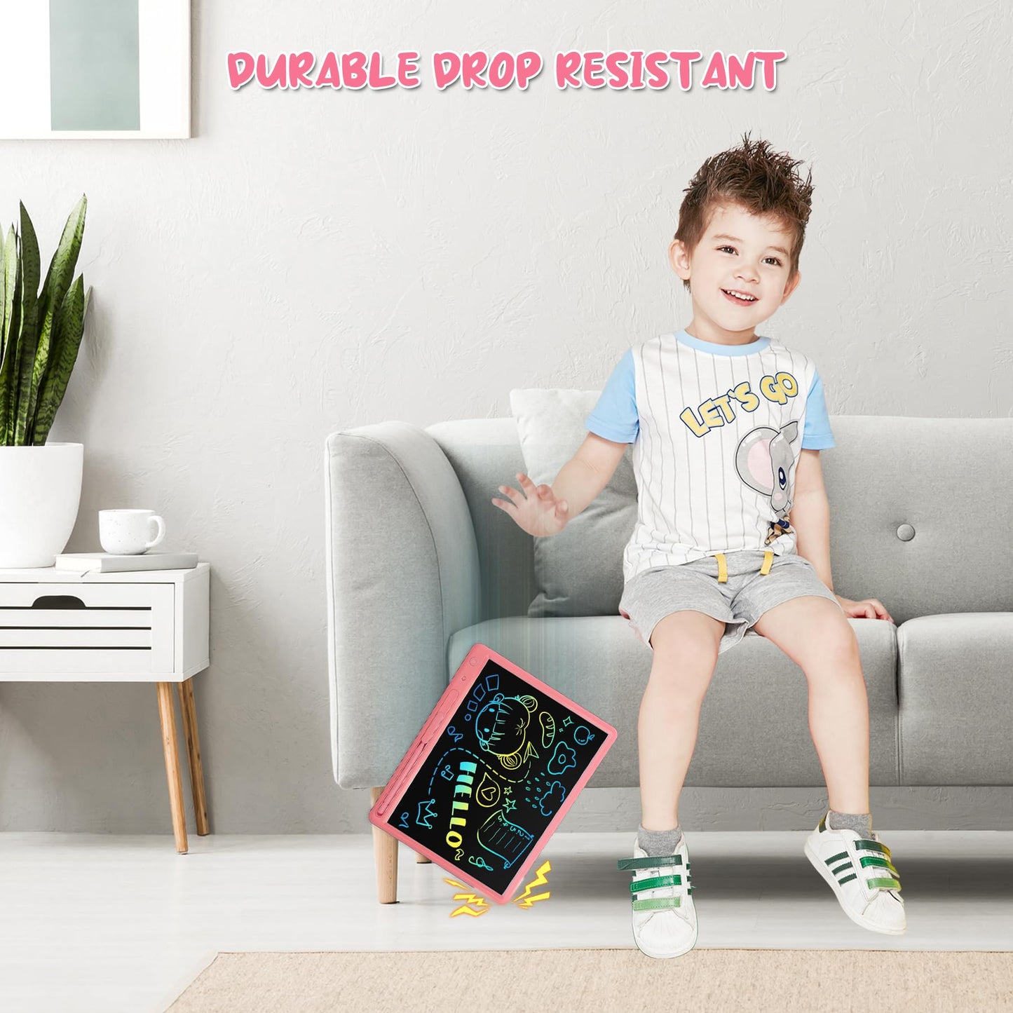 Lcd Writing Tablet For Kids, 15 Inch Colorful Drawing Doodle Board, Learning Educational Drawing Pad Toys For Kids, Christmas Bi