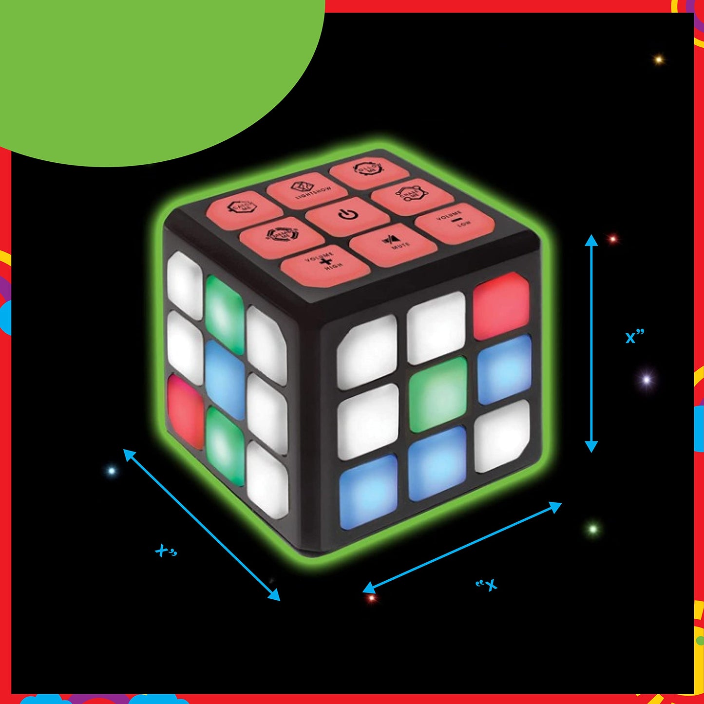 Winning Fingers Flashing Cube - Electronic Memory And Brain Game - 4-In-1 Handheld Stem Toys For Girls And Boys Ages 6-12 - Fun Family Game And Educational Gifts For Kids