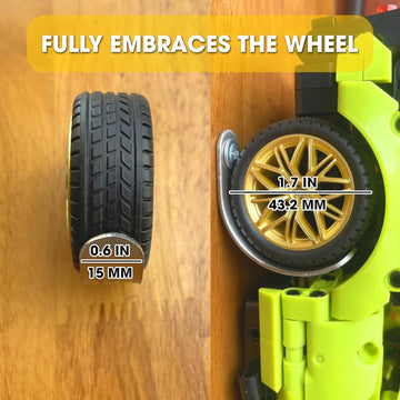 Metal Wall Mount For Lego Car Holder - Wheel Diameter 1.7 In / 43.2 Mm Compatible For Lego Cars Technic, Mclaren F1, Speed Champ
