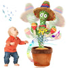 Emoin Talking Cactus Toys Wiggle Dancing Cactus Repeat What You Say Singing Mimicking Cactus Plush Toy With Light Up Electric Sh