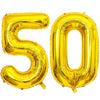 LHOAVWE 40 Inch Gold 50 Number Balloons, Giant Jumbo Foil Mylar, Perfect for 50th Birthday and Anniversary Party Decorations