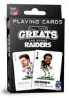 MasterPieces Family Games - NFL Las Vegas Raiders All-Time Greats Playing Cards - Officially Licensed Playing Card Deck for Adul