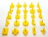 Perfection Board Game Complete Set Of 25 Replacement Pieces Parts Shapes Pegs