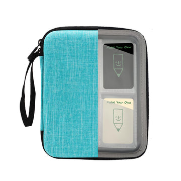 JDSZM Card Case for Yoto Cards, Durable Plastic, 120 Pockets, 8.85"x7.1"x1.37", Blue, Model YOTOCARDC