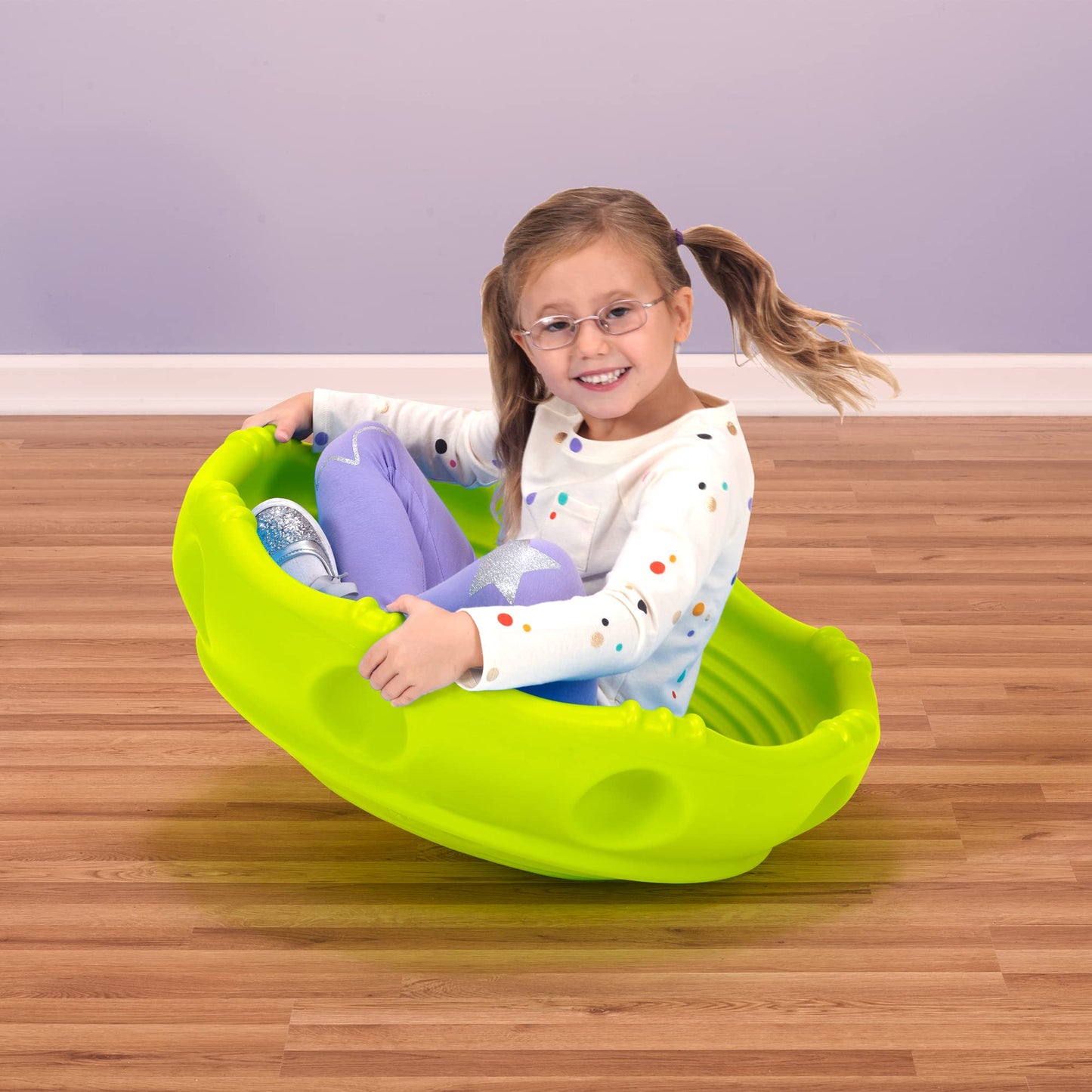 Simplay3 Two Sided Rock Around Wobble Disk & Climbing Dome for Toddlers - Green, Large, Indoor/Outdoor, Made in USA