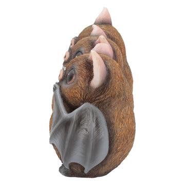 Nemesis Now Three Wise See No Evil Hear No Evil Speak No Evil Figurines, Adorable Hand-Painted Resin Collectibles And Gift - Bats