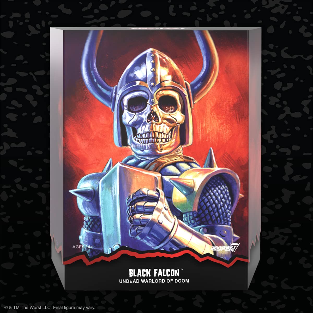 Super7 Ultimates! The Worst Black Falcon - 7'' The Worst Action Figure With Accessories Collectibles And Retro Toys
