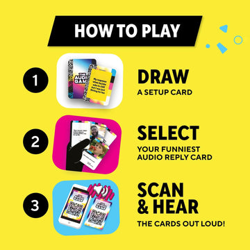 The Audio Game - A Raunchy Card Game - Use Viral Social Media Clips To Roast Your Friends - Hear The Hilarious Cards - Game Nigh