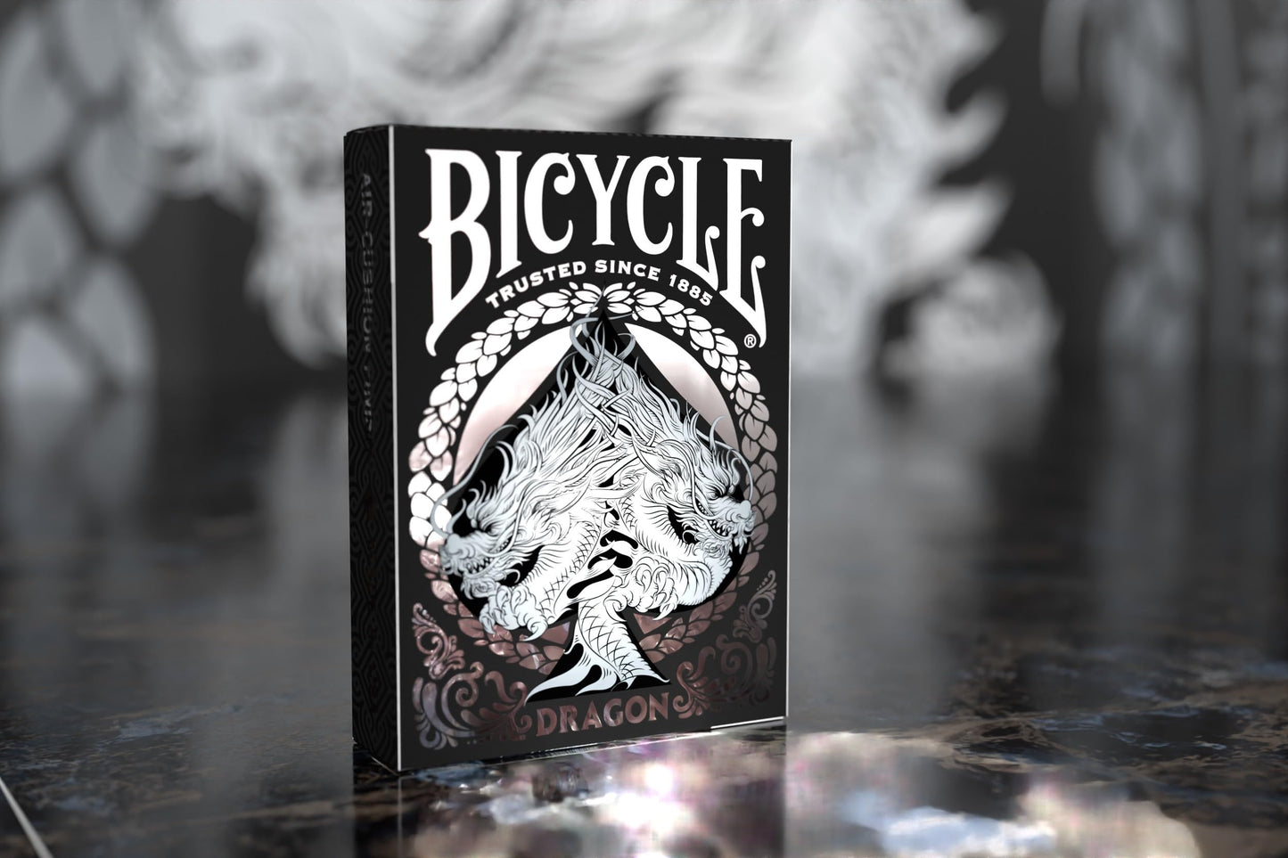 Bicycle Black Dragon Silver Foil Premium Playing Cards, 1 Deck