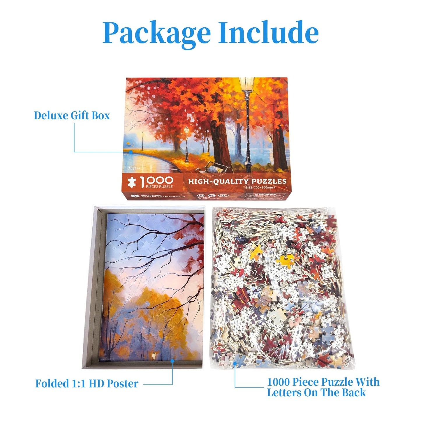 Maple Park 1000 Piece Autumn Park Jigsaw Puzzle For Adults