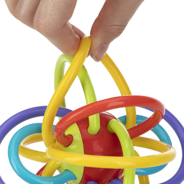 Nuby Lots A Loops Sensory Multicolor Teether And Baby Rattle Toy - 3+ Months - Baby Teething Toy