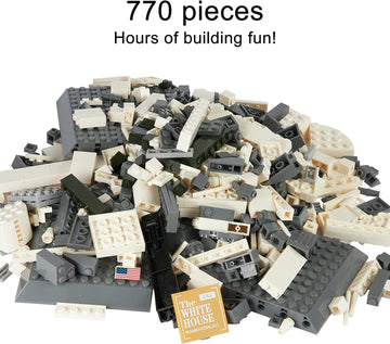 Liberty Imports White House Building Blocks Set, 770 Pieces Washington D.C. White House Famous Landmark Series - Architecture Br