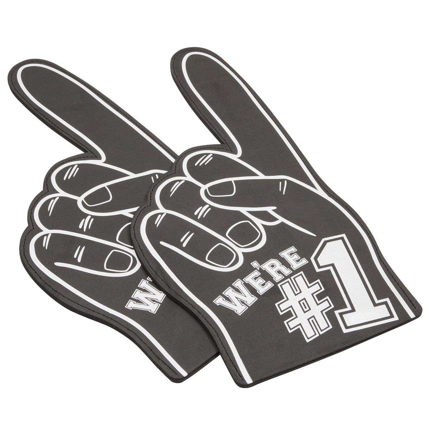 Okuna Outpost 2 Pack Foam Finger #1, It'S Goin' Down, Sports Party Favors, Outdoor Essentials, Black (17.5 In)