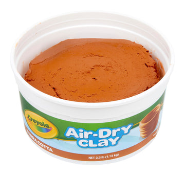 Crayola Air Dry Clay, Terra Cotta No Bake Modeling Clay for Kids, 2.5lb