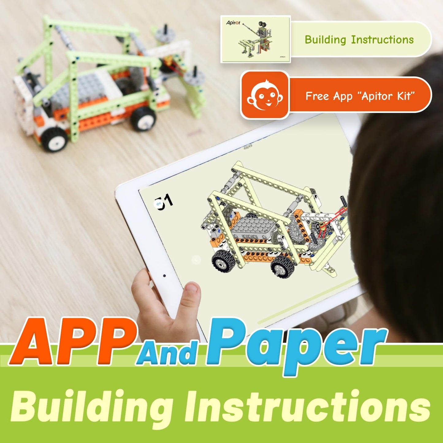 Apitor Robot E Stem Kits For 8-12 Year Old Boy Girl, 14 In 1 Electric Building Toys With Learning Materials, Diy Educational Construction Science Kit For Kids 8-10 10-12 Christmas Birthday Gift