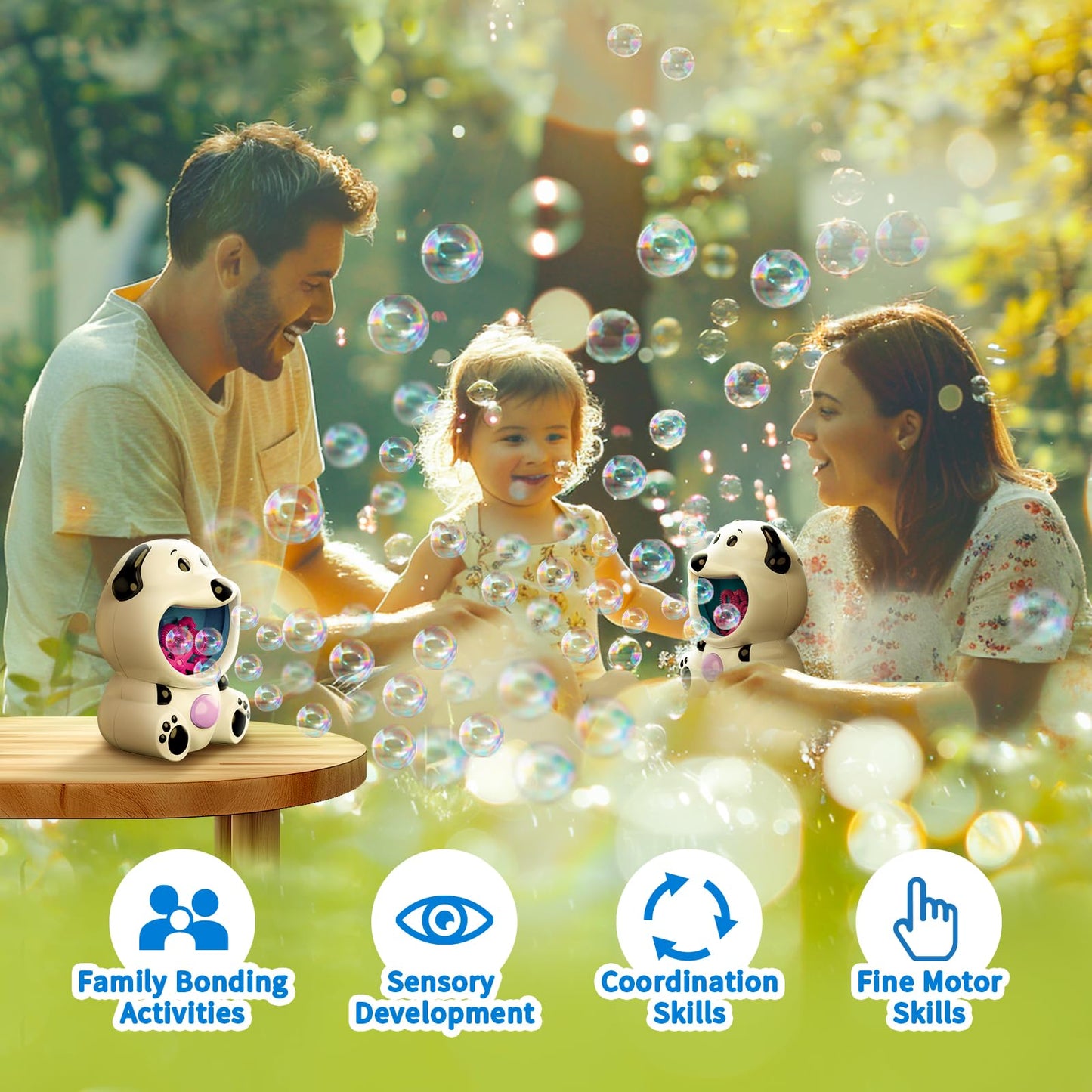 Bubble Machine Toys For Toddlers 1-3 Kids | Kids Bubble Maker Blower With 4Oz Bubble Solution | Ideal Outdoor Party Toys Gift Fo