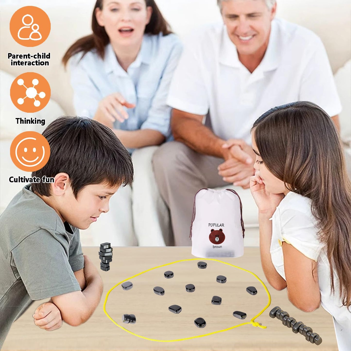 NICENINE Magnetic Chess Game Set - 2024 Edition, Black - Fun Tabletop Strategy Game for Kids & Adults, Perfect for Family Parties