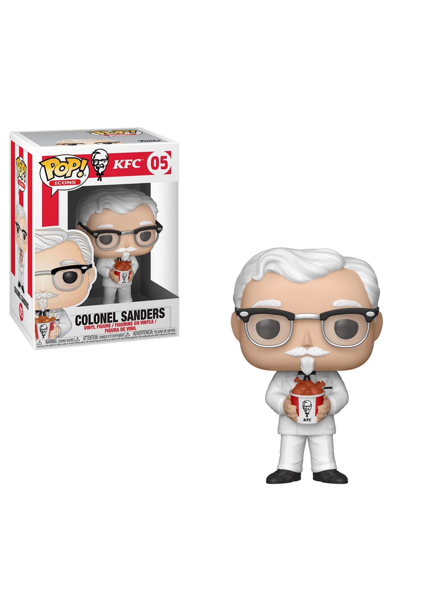 Funko Pop! Icons KFC Colonel Sanders Vinyl Figure - Multicolor Model 36802