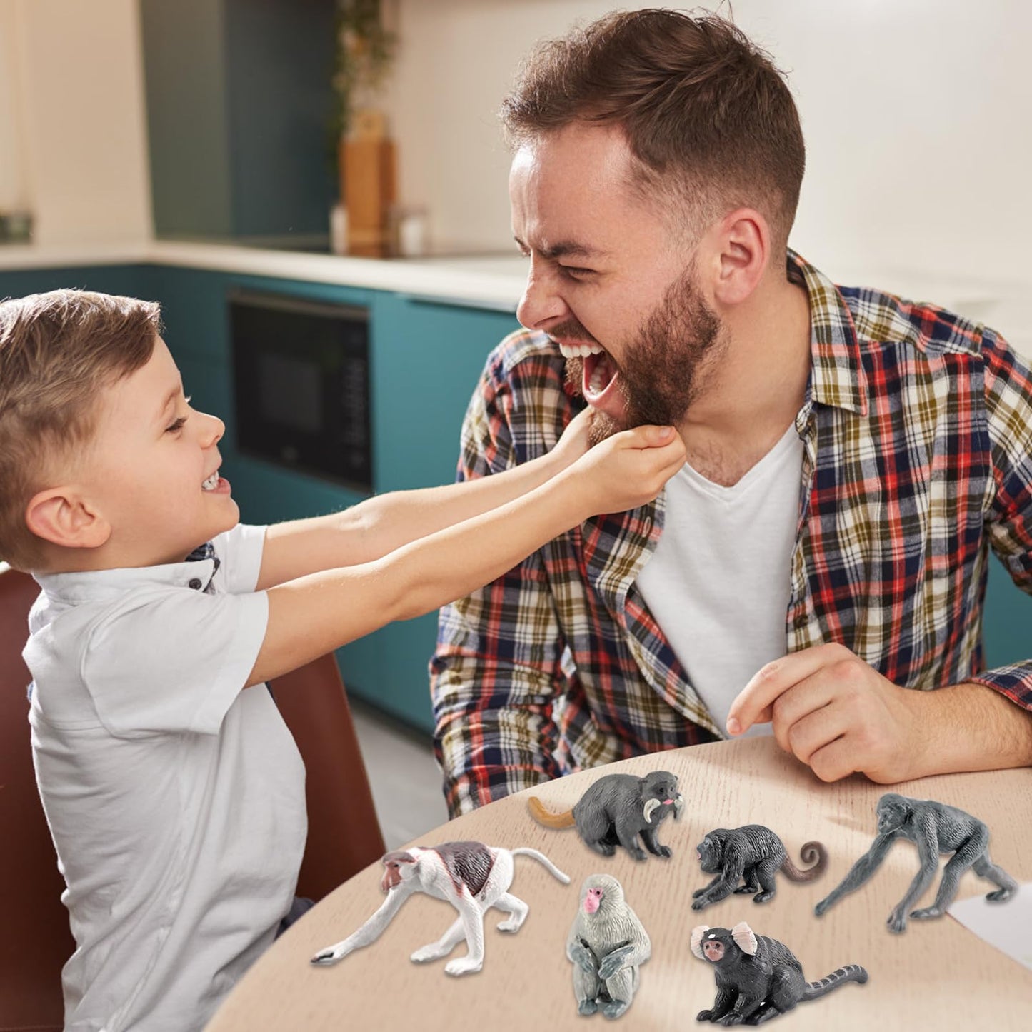 Onest 10 Pieces Mini Monkey Figurines Playset Hand Painted Tiny Monkeys Realistic Detailed Plastic Monkey Figures Toys Small Mon