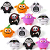 Leyndo 12 Pcs Halloween Stuffed Bulk 4 Inch Soft Plush Toys with Pumpkin Vampire Human Skeleton Devil Monster for Kids Halloween