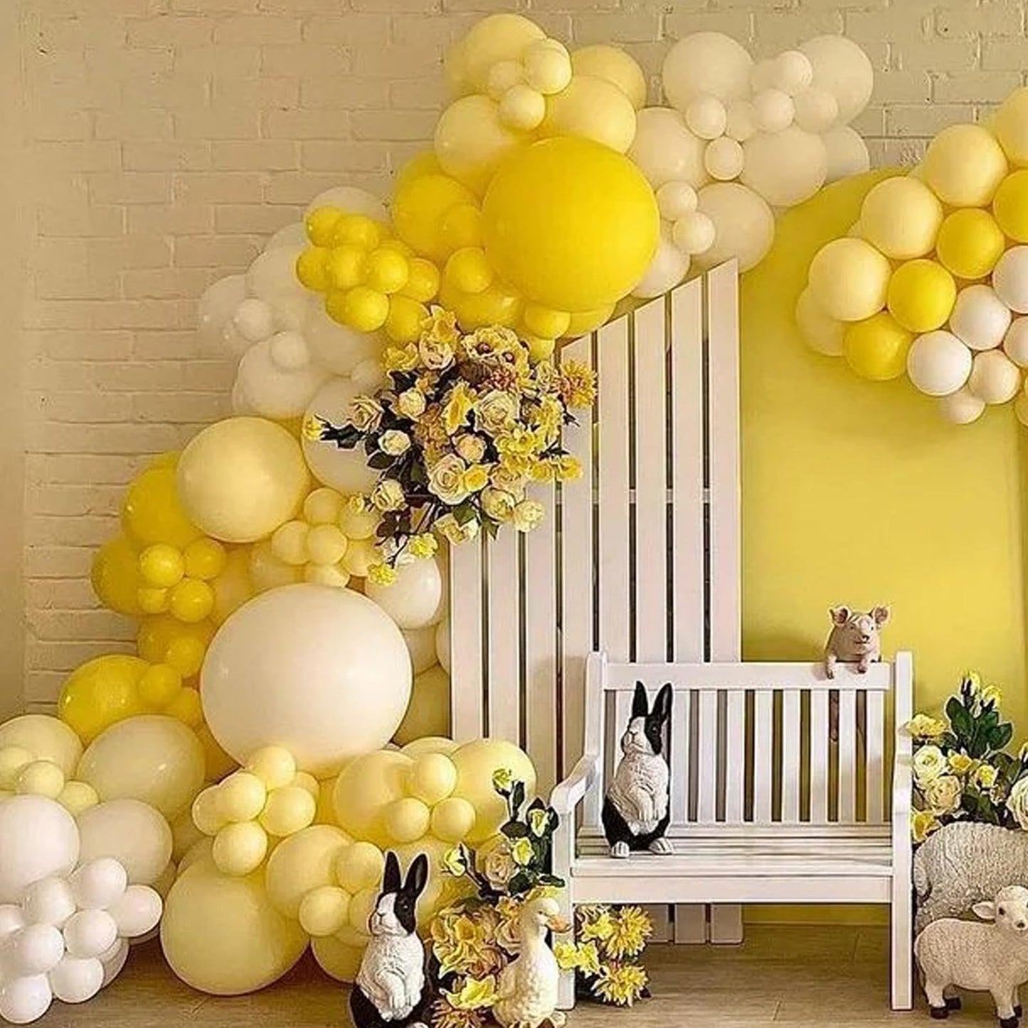 Voircoloria Pastel Yellow Balloons, 66Pack 12Inch Light Yellow Latex Party Balloons For Birthday Baby Shower Graduation Wedding