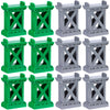 Ioffersuper 12 Pcs Train Bridge Pier Track Railway Accessories Multi Level Support Risers High Level Blocks Compatible All Major