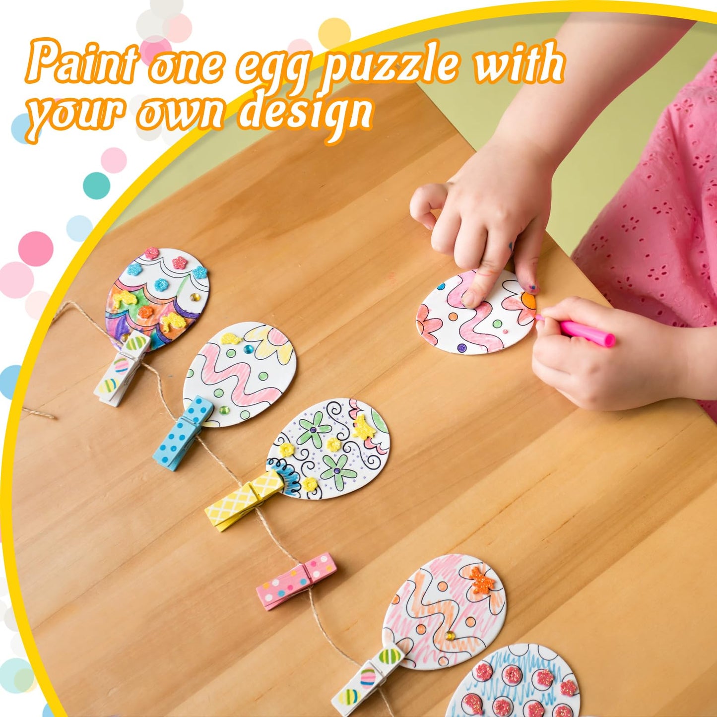 Motionchic 20 Pack Easter Egg Blank Puzzles To Draw On 18 Pieces Each 3.9 X 2.7 Make Your Own Puzzle Egg Shape Create Your Own P