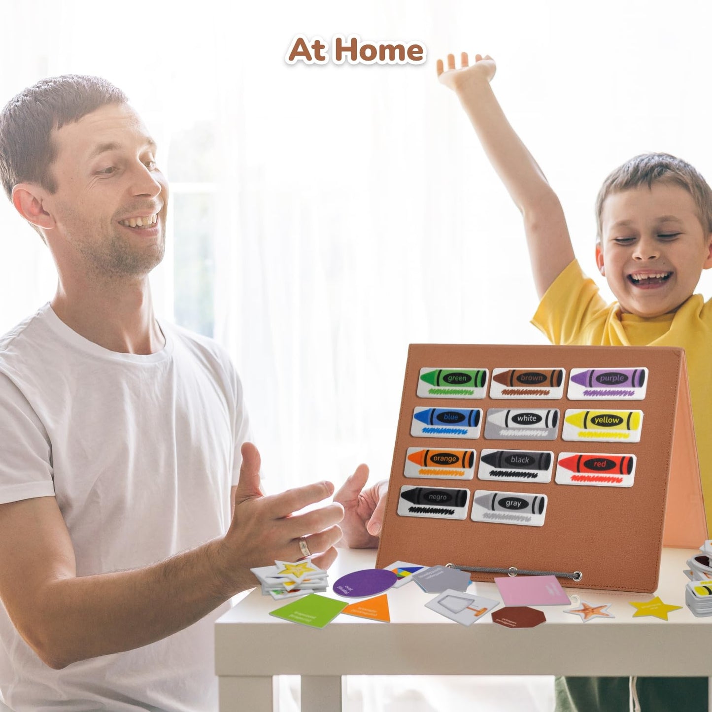 CHEFAN Felt Flannel Board 22 * 13 in,Foldable Freestanding Felt Story Learning Board for Toddlers,Double-Sided Use for Preschool