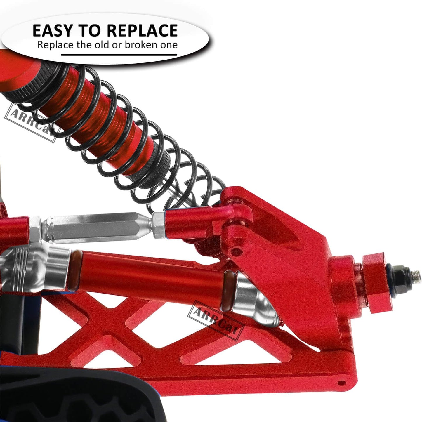 ARRCat Suspension A-Arms for 1/10 Vorteks 3s Blx 550/Granite 3s Blx 550/Senton 3s Blx 550,4PCS Aluminum Alloy Front Rear Suspens