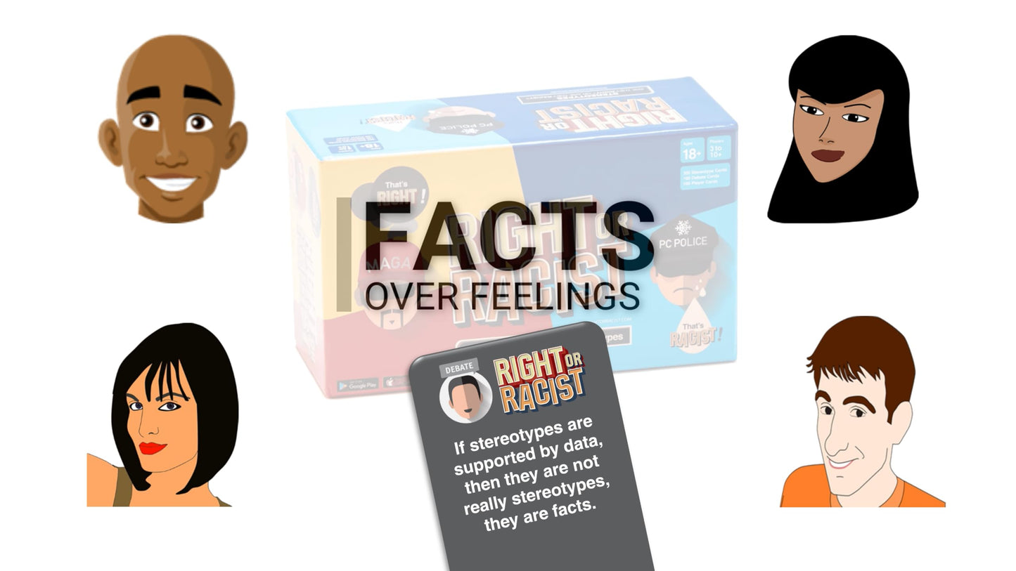 Right Or Racist, Card Game, Gag Gift With Hundreds Of Trivia And Debate Cards, Funny Gag Gifts For Secret Santa Or White Elephant, Games For Men And Women, 3 To 10+ Players
