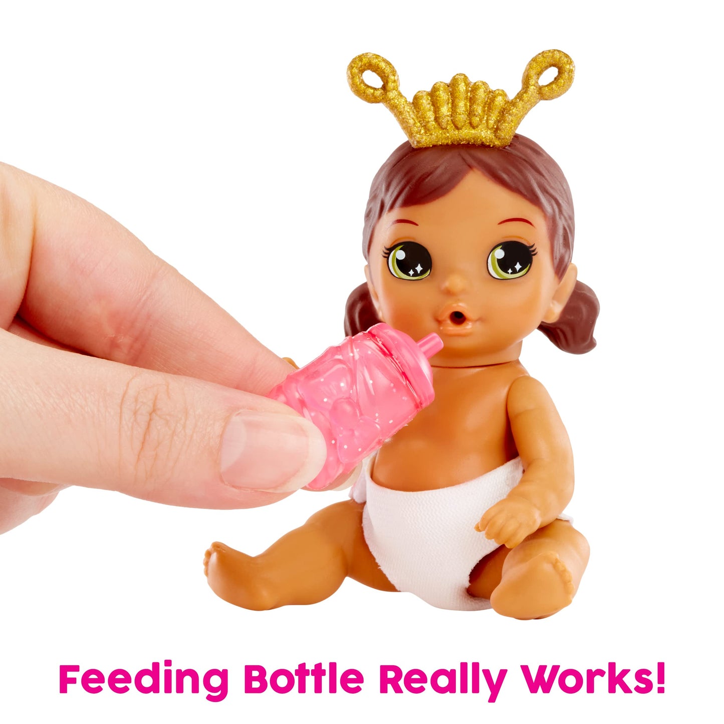 Baby Born Surprise Small Dolls Series 7 4' - Unwrap Surprise Collectible Baby Doll With 3 Water Surprises, Garden-Themed Outfit, Color Change Diaper, Mouse Carrying Pouch, Age 3+