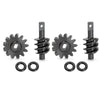 2pcs Steel Axle Differentials Gear 13T/2T Front and Rear Overdrive Differential Worm Gear for Axial SCX24 1/24 RC Crawler Truck