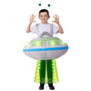 Spooktacular Creations Kids Inflatable Costumes Light-Up Spaceship Halloween Inflatable Costume with Long Tentacles Headband Blow-up Costumes for Halloween Cosplay Party Themed Party