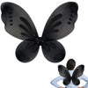 Nenmatte Fairy Girls Wings,Fairy Butterflyl Wings For Halloween Costume,Birthday Dress Up Party Favor (Black)