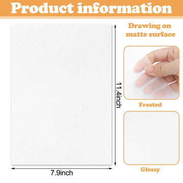 HONSIO Shrink Dink Sheets 11.4 x 7.9 Inch Large Plastic Shrinky Paper for Kids DIY Crafts Keychain, 12 Pieces