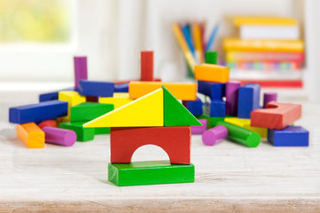 Stages Learning Materials Sensory Builder Blocks Set of 50, Wooden, Multi-Color, Model 510