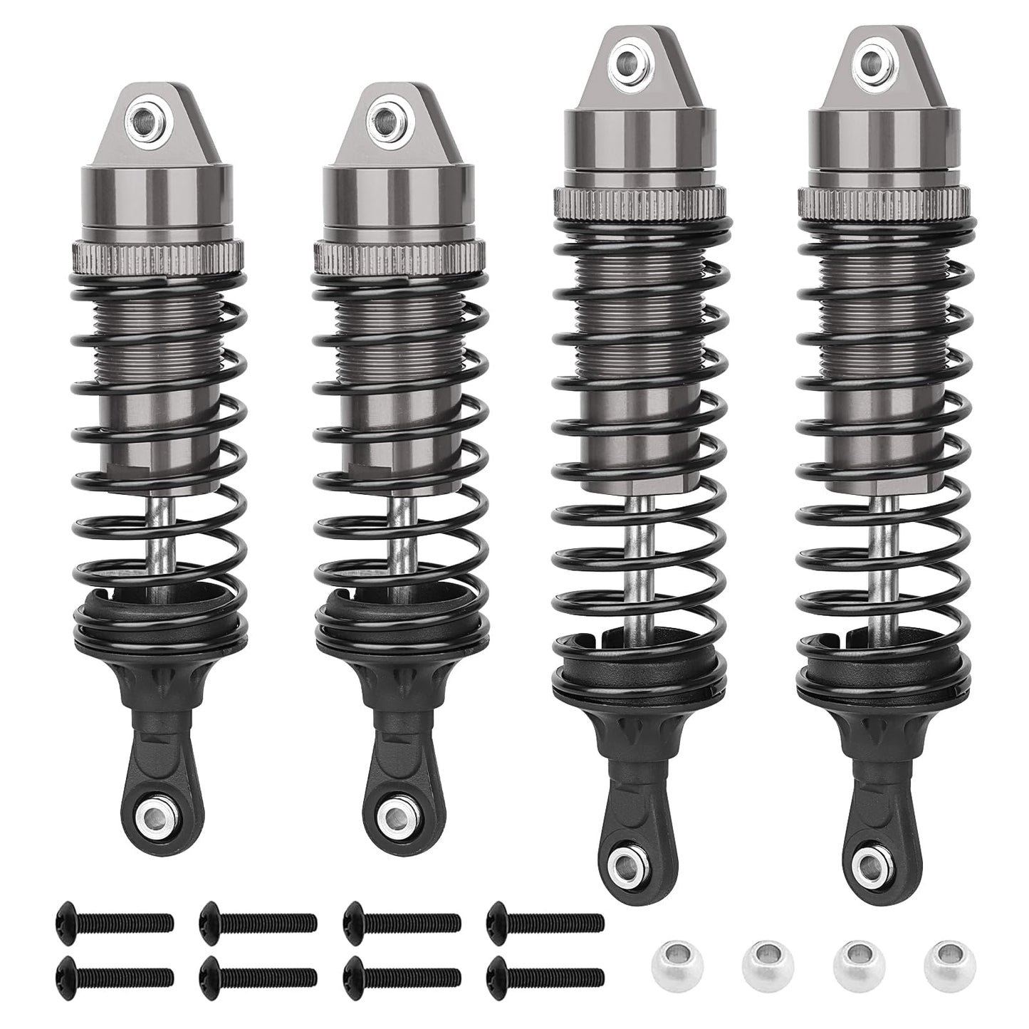 CrazyHobby RC Shocks for 1/10 4WD Traxxas Slash 4x4, Rustler 4X4 VXL, Stampede 4X4, Hoss 4X4, Replace 5862 Big Bore Shock Set, w