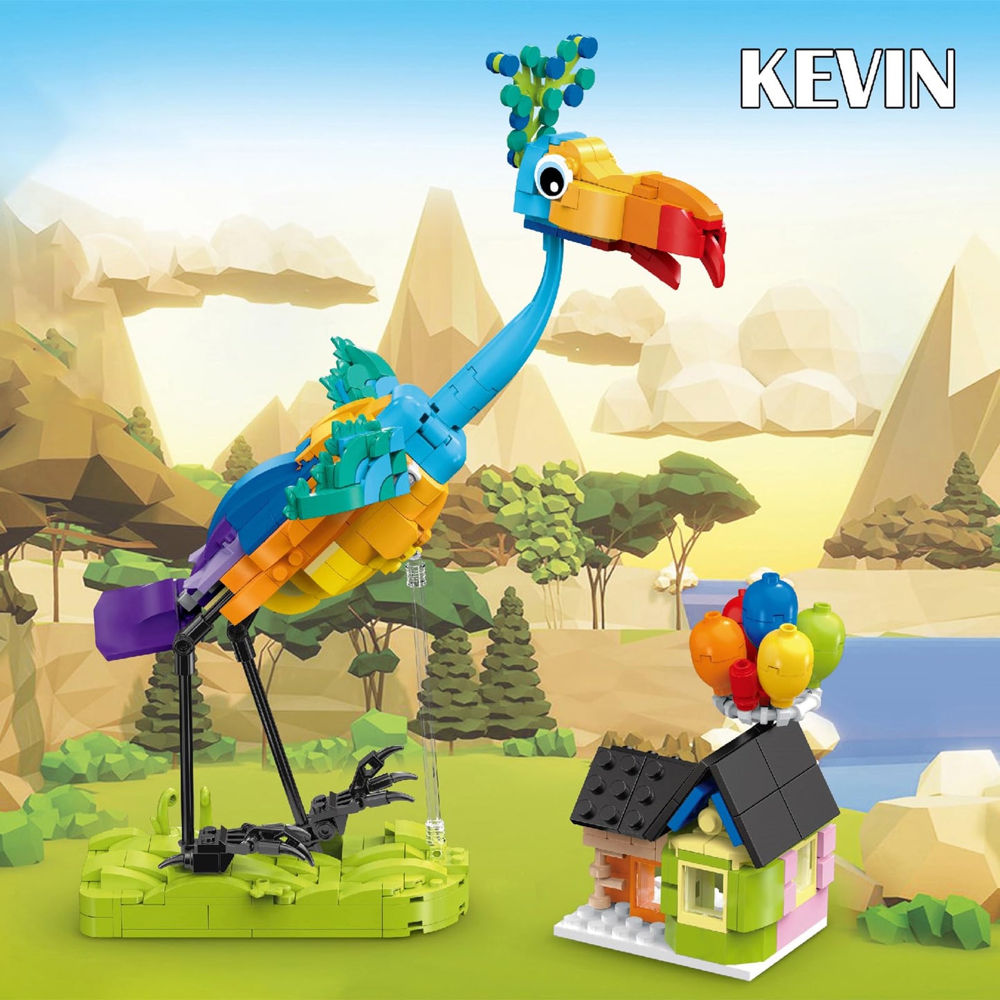 Enjbrick Kevin Bird Up House Building Sets For Adults,Cute Movie Animal Building Toy Set For Girls And Boys Age 8-14 Years Christmas And Birthday Gifts 602 Pcs