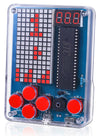 PEMENOL DIY Soldering Game Kit - 4 Retro Games, Adjustable Brightness Music Switch, STEM Education, Blue Plastic
