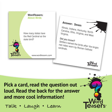 ? Word Teasers About Birds Conversation Starters - Conversation Cards For Bird Lovers - Gifts For Bird Watchers - Bird Game Trivia Cards - Fun Family Games - 150 Questions