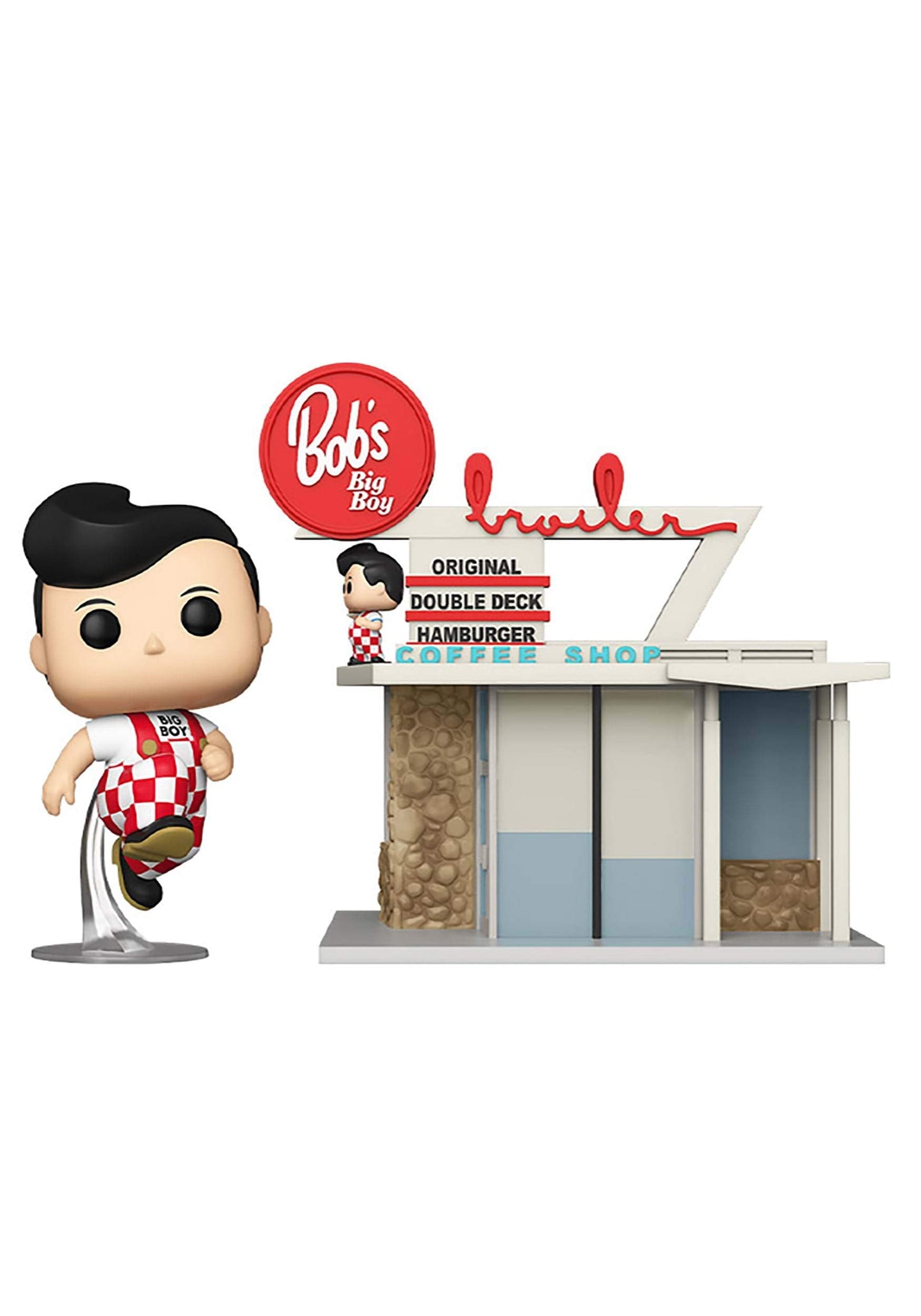 Funko Pop! Town: Bob's Big Boy Restaurant Figure, Standard Size, Multicolor, Model 52888, Plastic Collectible