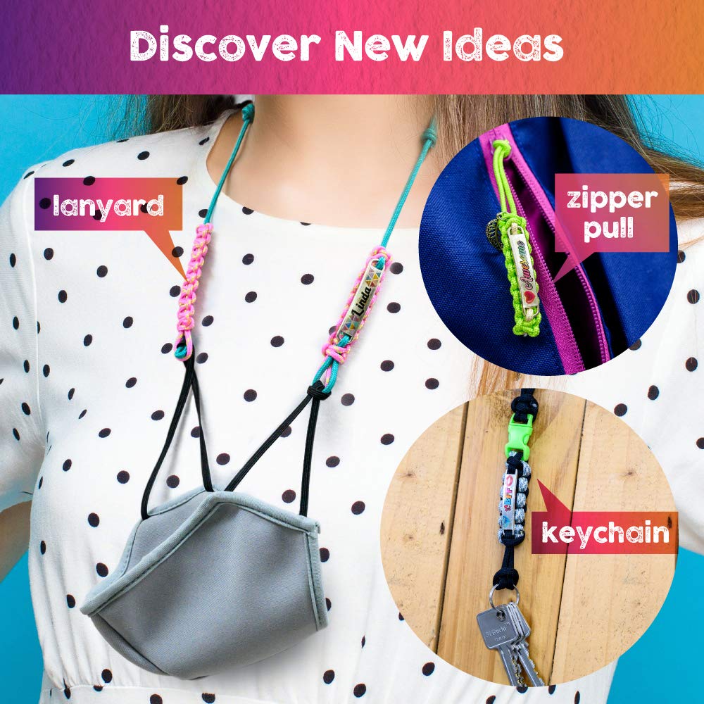 Paracord Bracelet Making Kit with Charms - Art & Craft Gift for Girls Age 8 9 10 11 12 & Teens 13 14 year old. Make Your Own Fri