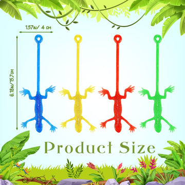 60 Pcs Stretchy Lizards Toys - Rubbery Sticky Lizards for Kids - Party Favor Goodie Bag Stuffer Pinata Filler Student Reward Birthday Gift Classroom Prize Christmas