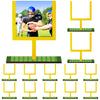 Wonderjune 12 Pcs Football Goal Post Table Centerpieces Sports Party Decorations 4 x 3.5 Inch Wooden Photo Frame for Table Cente