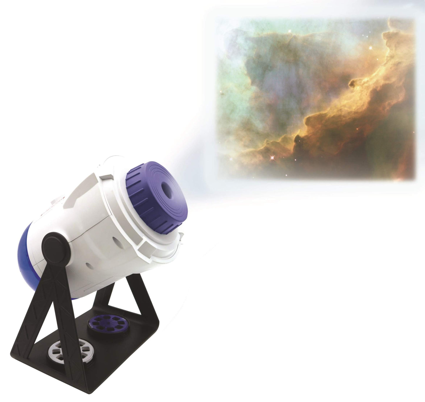 Lexibook, 2-In-1 Constellations And Images Planetarium Projector, 24 Images To Discover Space, 2 Constellation Domes, Stem, White/Blue, Nlj180