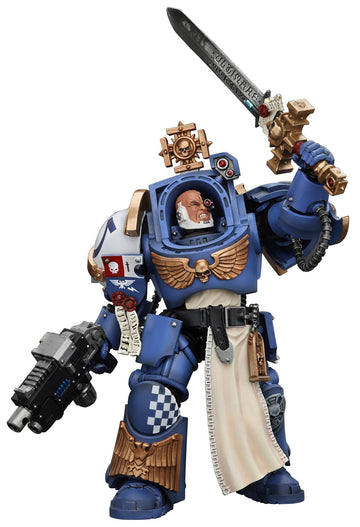 Joytoy Warhammer 40K 1/18 Action Figures, Ultramarines Captain In Terminator Armour Perfect For Collectors & Decor, Ideal Gift F
