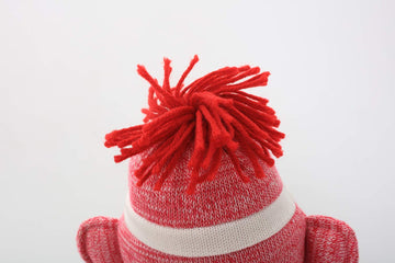 Plushland 20 Pink Sock Monkey - Soft Plush Knitted Stuffed Animal Toy for Kids, Babies, Teens - Perfect Gift for Birthdays & Mother's Day