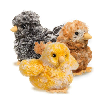 Douglas Black Multi Chick Plush Stuffed Animal, 4" Long, Soft Plush Toy, Black/Yellow, Model 1515